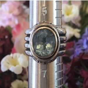 Vintage Silpada Sterling Silver Genuine Blue Topaz Statement Ring R0902 Size 6